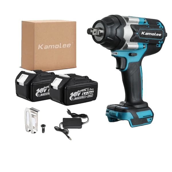 Elektrisk Skruenøgle, Maksimal Moment 1800N.m, Børsteløs Motor,To 5.0BAT Karton, EU