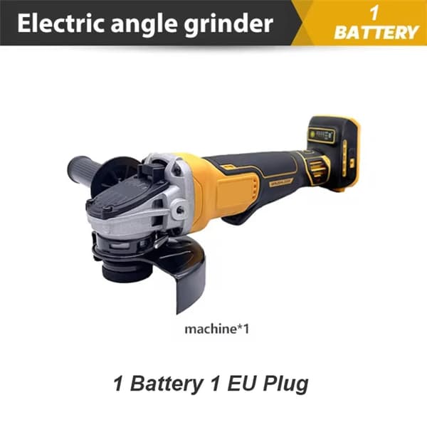 Elektrisk Vinkelsliber, 125 mm Skivediameter, Børsteløs Motor,1 Batteri 1 EU Stik