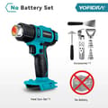 Miniatyrbillede 2 af 2: Varmepistol, 18V 2500W Strøm, LED Temperaturvisning,Ingen batteri