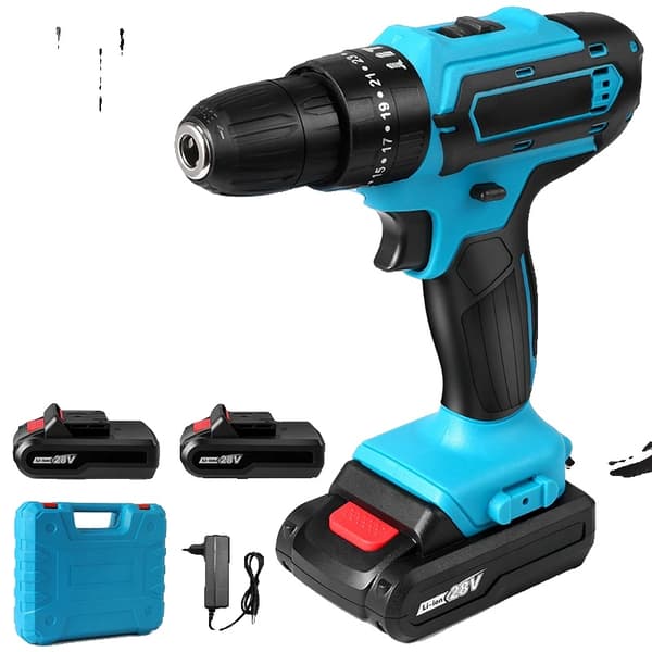 28V Trådløs Slagnøgle, 1350 RPM Hastighed, Dobbelt Batteri,2* batteri