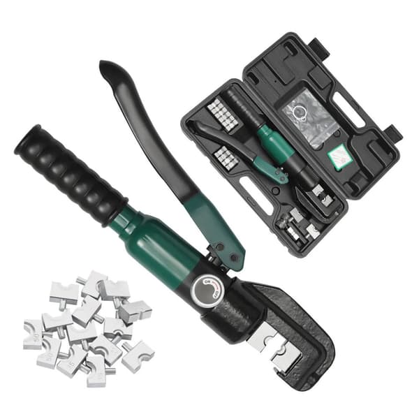 Hydraulisk Wire Hand Crimper, 60KN Crimping Kraft, 8 Sæt af Døds,grøn