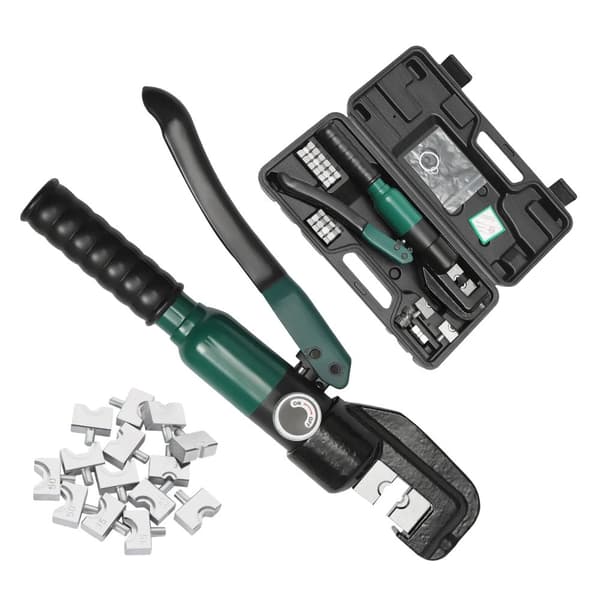Hydraulisk Wire Hand Crimper, 60KN Crimping Kraft, 8 Sæt af Døds,grøn