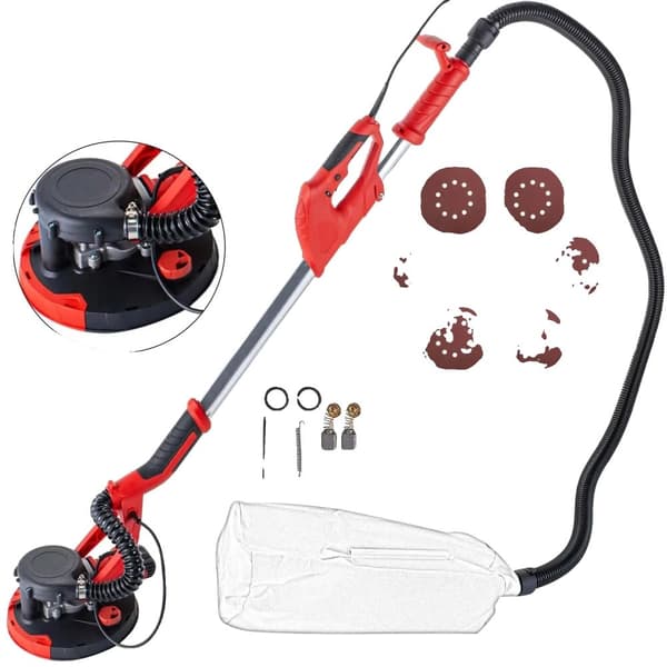 VEVOR Gipsväggslipmaskin, Variabel hastighet 800-1750 RPM, 750W effekt, Dammsugarsystem