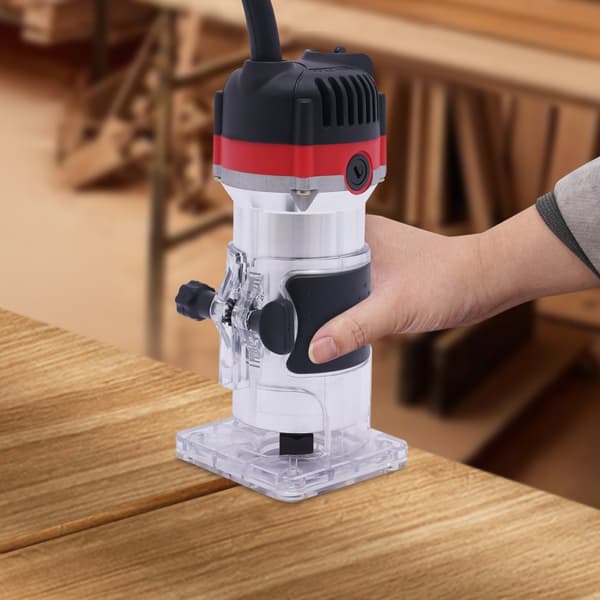 Sähkökäyttöinen käsitrimmeri, 800W teho, 30000 RPM nopeus, monipuolinen puunkäsittelytyökalu