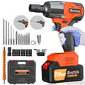 Miniatyrbillede 2 af 2: 21V Lithium Ion Børsteløs Elektrisk Boremaskine, 2-Hastigheds Funktion, Ergonomisk Design,ORANGE