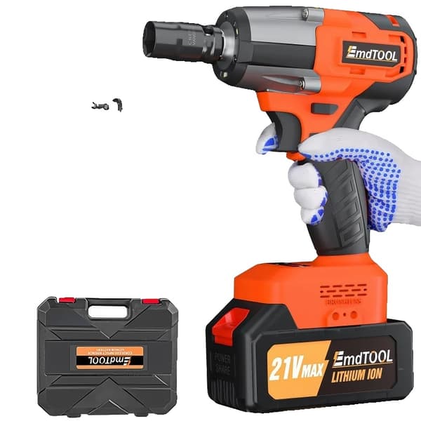 21V Lithium Ion Børsteløs Elektrisk Boremaskine, 2-Hastigheds Funktion, Ergonomisk Design,ORANGE
