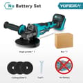 Miniatyrbillede 2 af 2: Vinkelsliber, 125mm Skivediameter, 3000W Effekt, Variabel Hastighed,Ingen batteri, EU