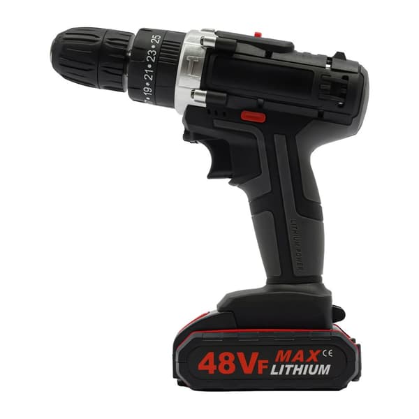 Trådløs Skruetrækker, 21 V Batteridrevet, 2-Hastigheder, Lithium-ion,EU, sort