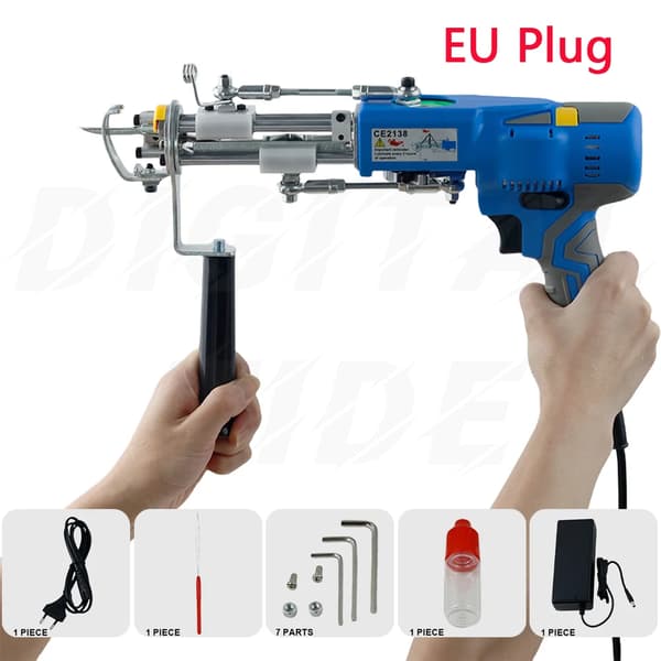Tufting Gun, Kraftfuld børsteløs motor, Justerbar hastighed 1000-6000 omdr./min,EU -stik