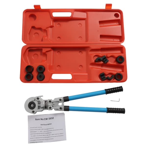 PEX Crimping Tool, 6T Output, Ergonomisk Greb,Rød