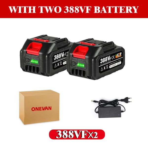 Uppladdningsbart batteri, 18V litium, batteriindikator, 2x388VF med kontakt