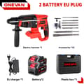 Miniatyrbillede 2 af 2: Trådløs borehammer, børsteløs motor, genopladeligt 588VF batteri, 2 Batteri EU-stik