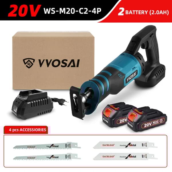 Elektrisk reciprosåg, justerbara tre orienteringslägen, borstlös portabla elverktyg, 20V WS-M20-C2-4P