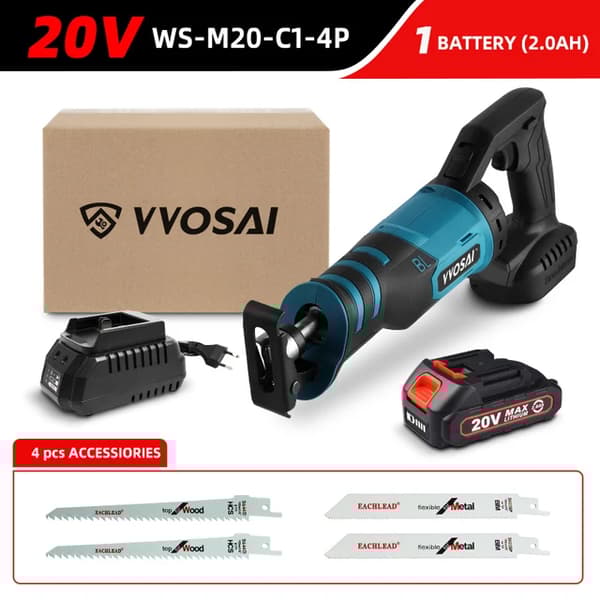 Elektrisk reciprosåg, justerbara tre orienteringslägen, borstlös portabla elverktyg, 20V WS-M20-C1-4P