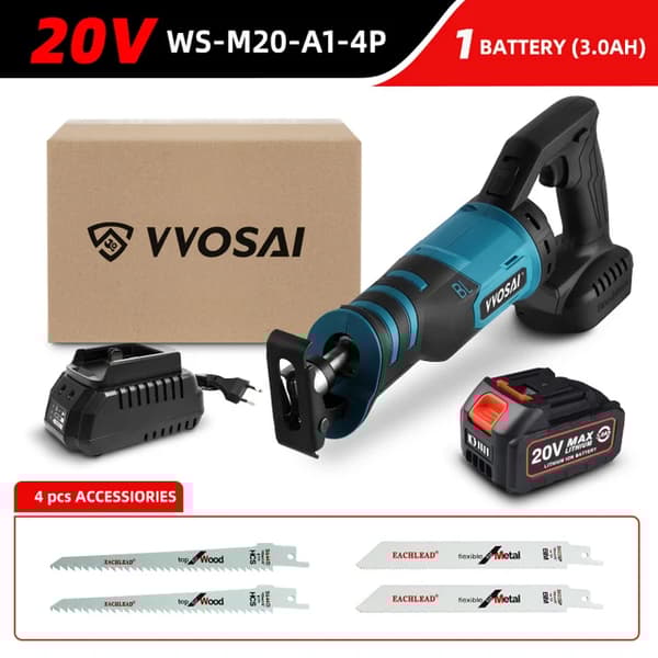 Elektrisk reciprosåg, justerbara tre orienteringslägen, borstlös portabla elverktyg, 20V WS-M20-A1-4P