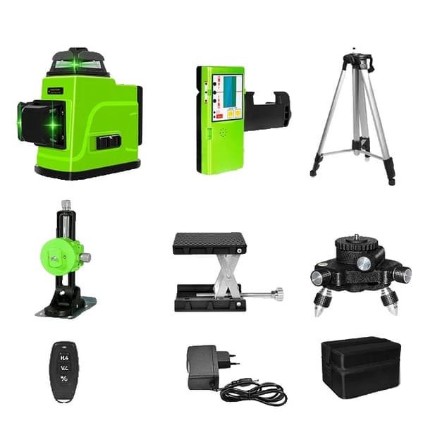 Laser Niveau, Fjernbetjening, Grøn Linje, IE12G-DC11G-BL12-H15