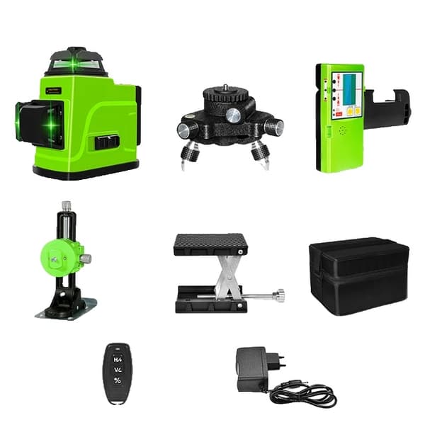 Laser Niveau, Fjernbetjening, Grøn Linje, IE12G-DC11G-BL12