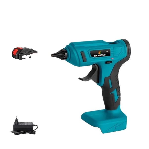Trådløs varm lim pistol, genopladelig, hurtig opvarmning, 1 Batteri EU-stik