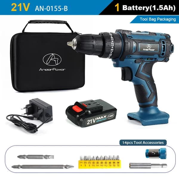 Trådløs skruetrækker, 3 funktioner, lithium batteri, BK21VBZD1