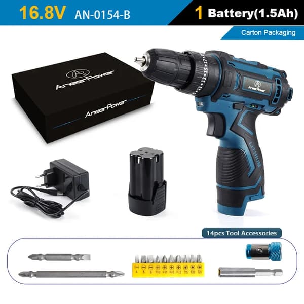 Trådløs skruetrækker, 3 funktioner, lithium batteri, BK16VZH1