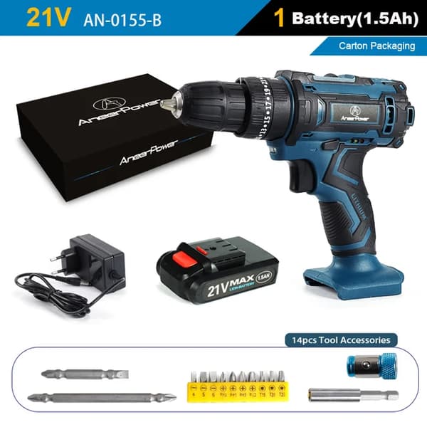 Trådløs skruetrækker, 3 funktioner, lithium batteri, BK21VZH1