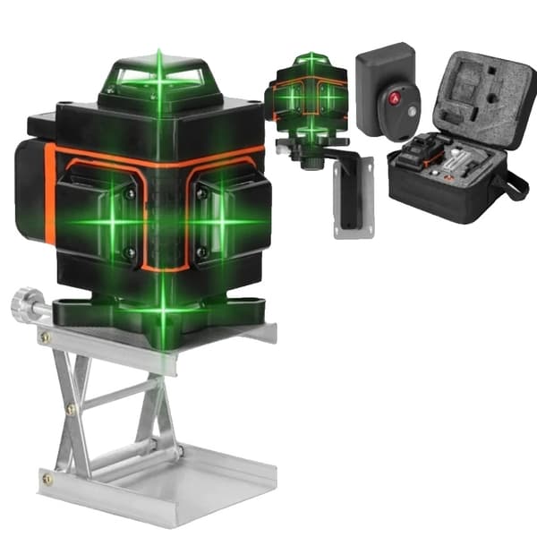 Grønt Lys Laser Niveau, Selvnivellerende, Lithium Batteri, 4D 16 linje TYPE H
