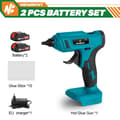 Miniatyrbillede 2 af 2: Trådløs varm lim pistol, 280°C temperatur, bærbar husstand DIY reparation., 2 Batteri EU-stik