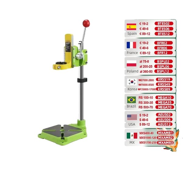 Elektrisk Boremaskine Stativ, Justerbar 0-90 Grader, Allsidig Klemme Design