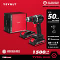 Miniatyrbillede 2 af 2: Trådløs boremaskine, børsteløs motor, 20+3 momentindstillinger, LED arbejdslys,YVGBD20DU3P1x2