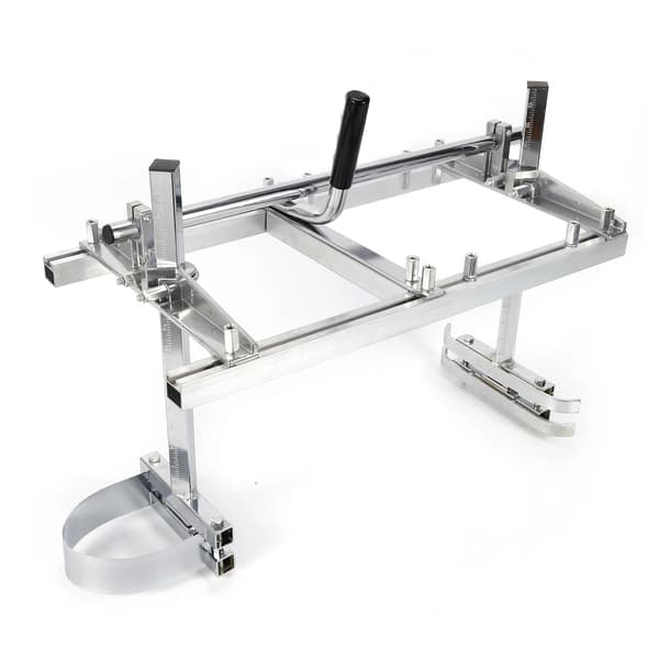 Bärbar Kedjesågsmill, Justerbar Platttjocklek, Maximal Plattbredd 60 cm, Lämplig för Kedjesågar 14-24 tum,Silver, 61