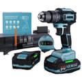 Miniatyrbillede 1 af 4: Batteridrevet Boremaskine Sæt, 21v Lithium Batteri, 3 Hastighedsindstillinger,EU
