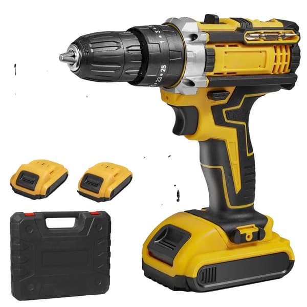 Trådløs Slagnøgle, 18V, 400W Effekt, 1800RPM Hastighed,Med 2 batteri