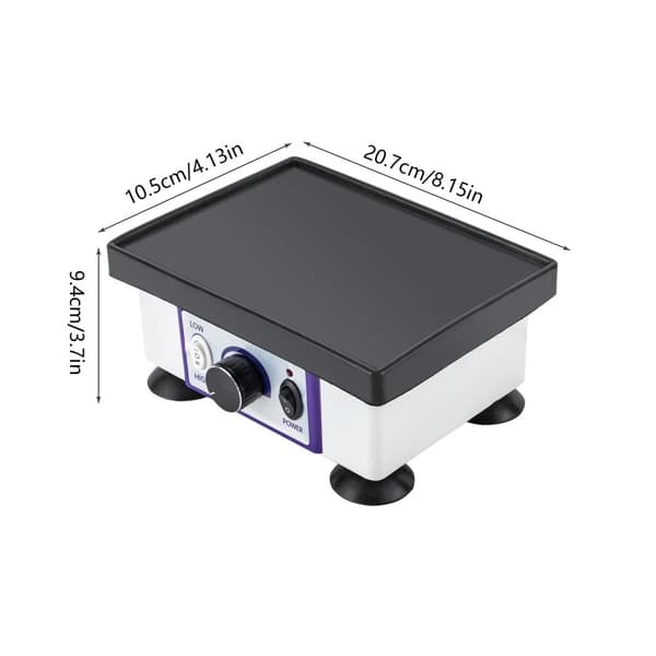 Kvadratisk tandlægevibrator, 120W effekt, 4,41 lbs kapacitet, kompakt design,sort