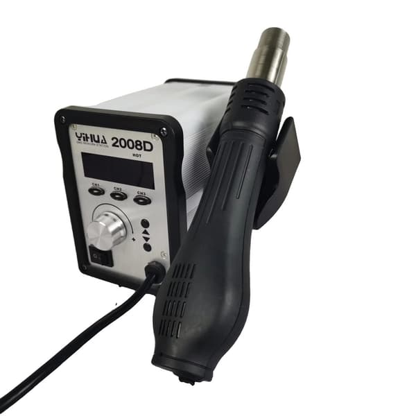 Loddestation med varm luft, digital LED-skærm, 650W effekt, justerbar temperatur,220V
