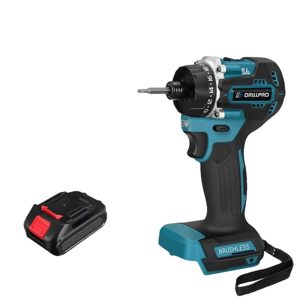 Børsteløs Elektrisk Skruetrækker, 1000W Effektudgang, 27-280NM Moment, Dobbelt Hastighed 0-4000rpm,EU, 1 Batteri