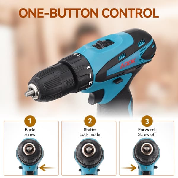 Batteridrevet boremaskine sæt, 12 V, mini design, LED lys,EU