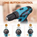 Miniatyrbillede 3 af 4: Batteridrevet boremaskine sæt, 12 V, mini design, LED lys,EU