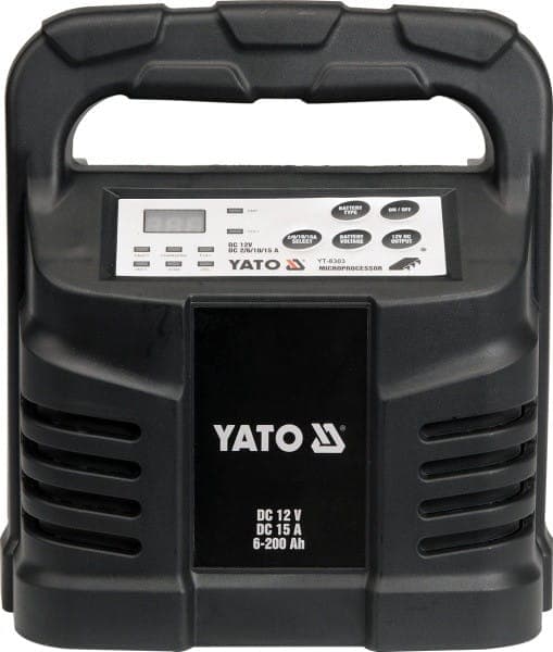 YATO ELEKTRONISK ENSRETTER 12V 15A 6-200Ah VÅD/GEL/AGM 8303