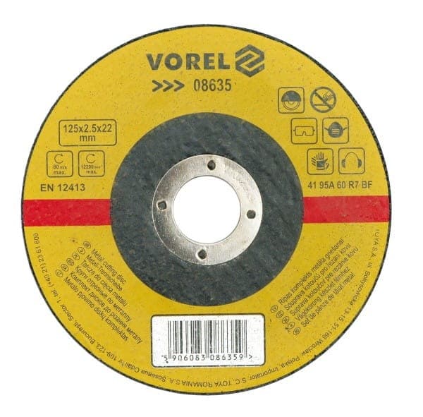 VOREL METALSKÆRESKIVE 125 x 1,0 x 22,2 mm 08631