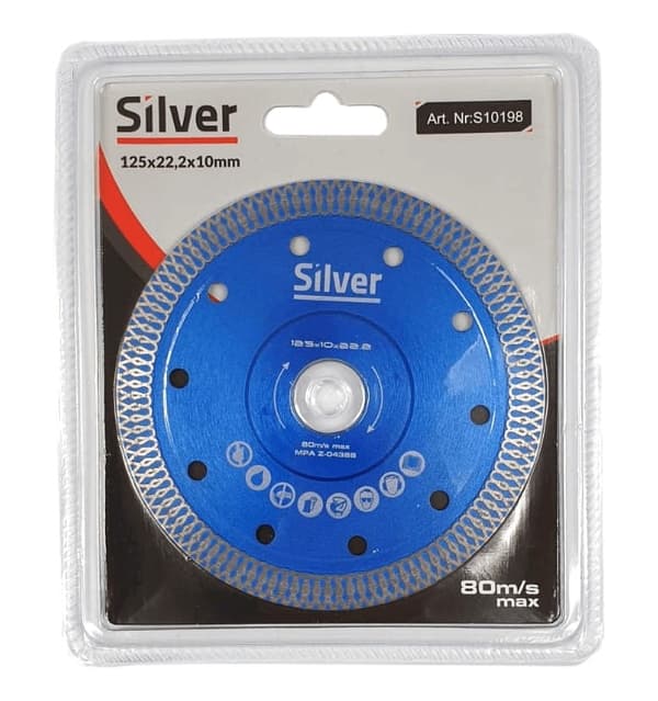 DIAMANTBLAD FÖR STEN 125x22.2 / SILVER