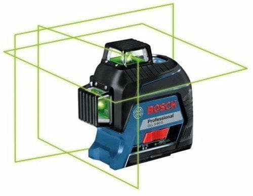 BOSCH FLADLASER GLL 3-80 G GRØNT KASSE Sort, Blå, Rød