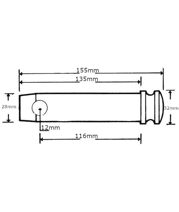 Stift 28x116 mm kat.2 Kramp Z328116KR