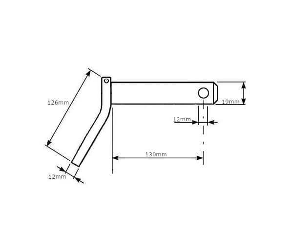 Stift med håndtag 19x130 mm Kramp Z519130KR