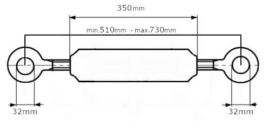 Topforbindelse, M 36, 350 mm, kat. 3 TL3503633KR