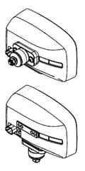 Miniatyrbillede 8 af 11: LED-forlygte, rektangulær, 12/24V, 220x197,2x80,5 mm, opvarmet, fjernlys/nærlys, snefang, højre