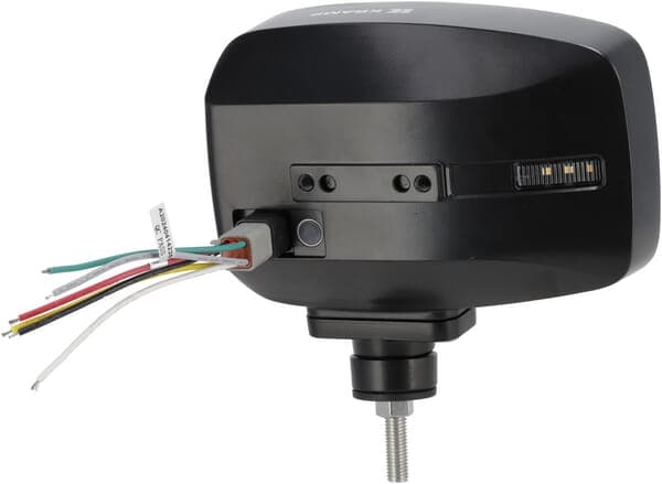 LED-forlygte, rektangulær, 12/24V, 220x197,2x80,5 mm, opvarmet, fjernlys/nærlys, snefang, højre