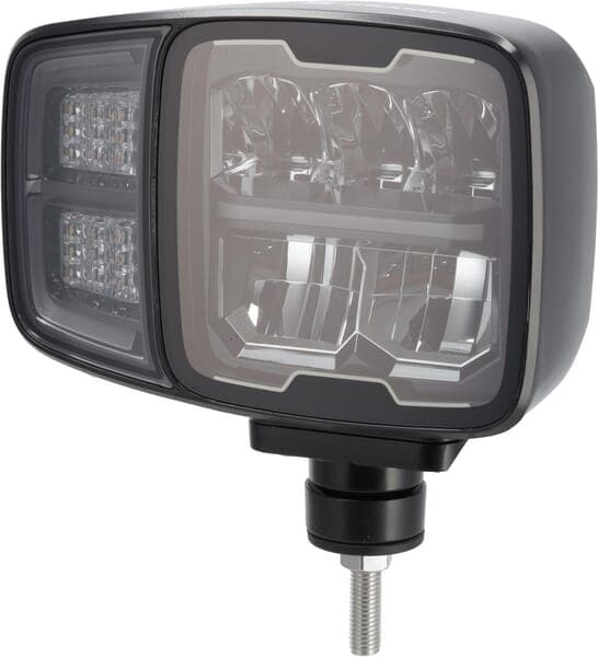 LED-forlygte, rektangulær, 12/24V, 220x197,2x80,5 mm, opvarmet, fjernlys/nærlys, snefang, højre