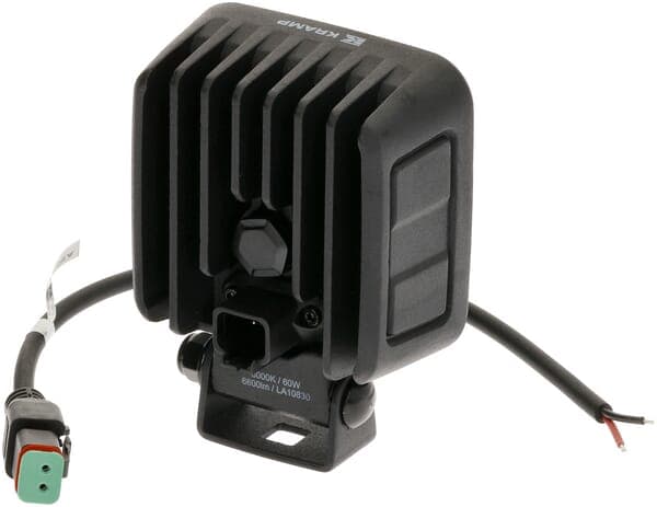 LED-arbejdslampe, firkantet 60W 6600lm 12/24V, hvid, 92x109,5x51,1 mm diffust lys med Deutsch-stik, 12 LED LA10830