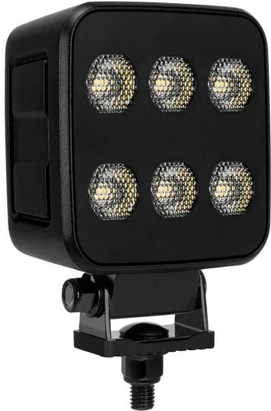 LED-arbejdslampe, firkantet 60W 6600lm 12/24V, hvid, 92x109,5x51,1 mm diffust lys med Deutsch-stik, 12 LED LA10830