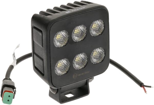 LED-arbejdslampe, firkantet 60W 6600lm 12/24V, hvid, 92x109,5x51,1 mm diffust lys med Deutsch-stik, 12 LED LA10830